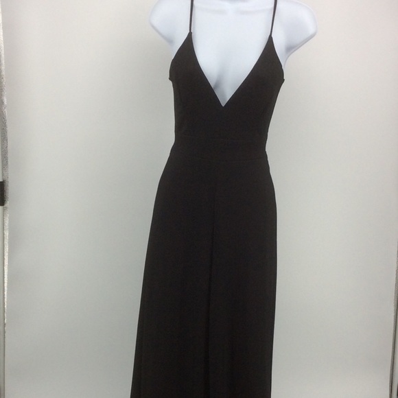 Dainty Hooligan Pants - Dainty Hooligan lace racerback black jumpsuit